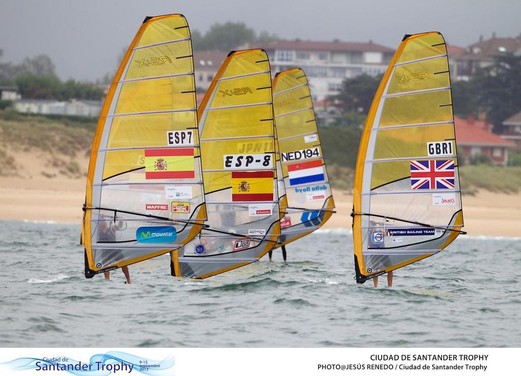 CIUDAD DE SANTANDER Trophy, Isaf sailing World Championships test event - RS:X action, (ESP) Ivan Pastor Lafuente photo copyright Jesus Renedo/ Santander City Trophy http://www.santander2014.com/ taken at  and featuring the  class