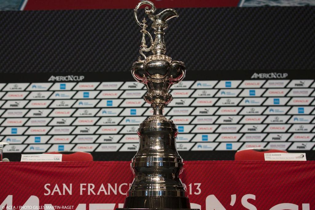 05/09/2013 - San Francisco (USA,CA) - 34th America's Cup - Final Match - Opening Press conference - The America's Cup Trophy photo copyright ACEA - Photo Gilles Martin-Raget http://photo.americascup.com/ taken at  and featuring the  class