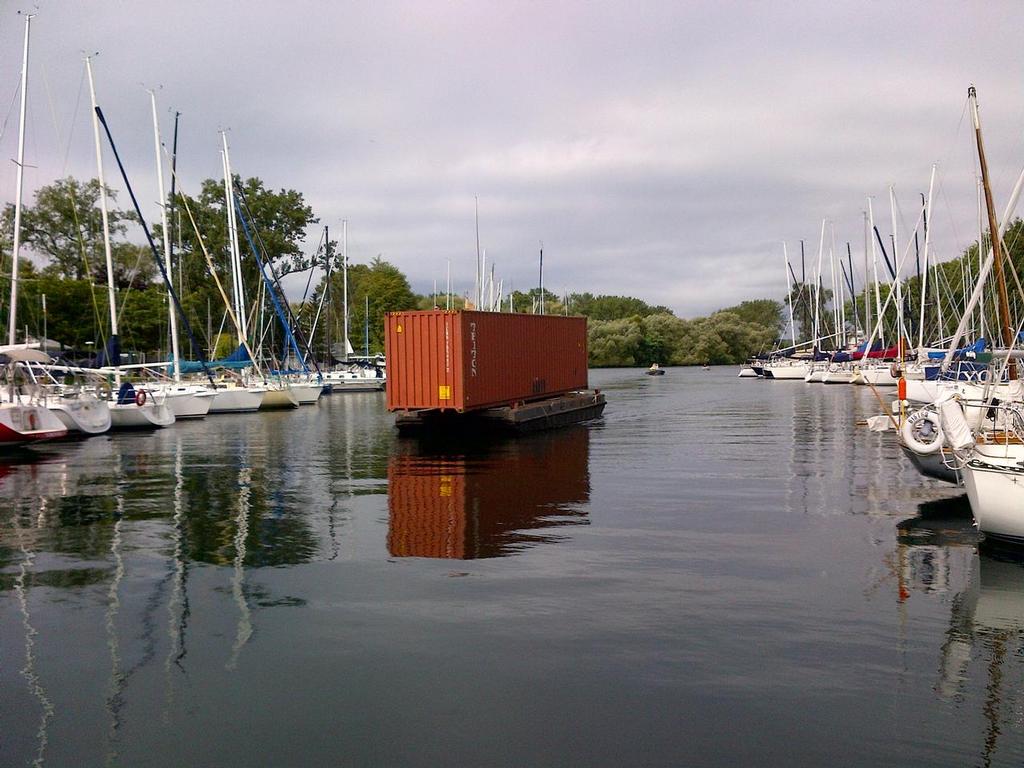 Aussie container travelling down the lagoon at RCYC photo copyright Robyn Ross taken at  and featuring the  class
