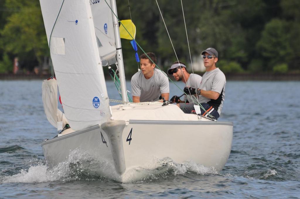 Kreoger's winning team form on the water - York Cup Match Race held at Royal Canadian Yacht Club photo copyright David Jarvis taken at  and featuring the  class
