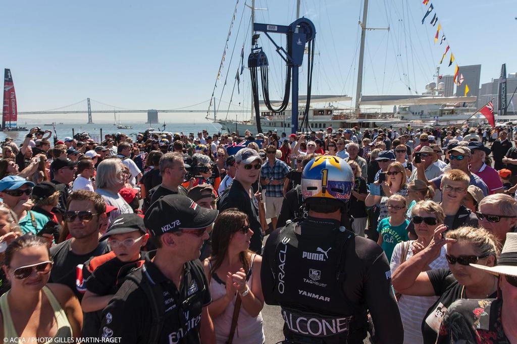 34th America’s Cup -34th America’s Cup; Race Day 1, Oracle Team USA vs Emirates Team New Zealand; Dock Out Show at America’s Cup Park © ACEA - Photo Gilles Martin-Raget http://photo.americascup.com/