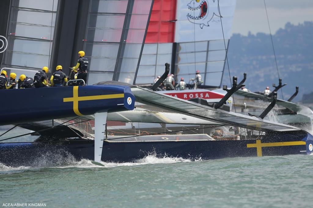 Louis Vuitton Cup, Semi-finals, Artemis Racing vs Luna Rossa, Race 2 © ACEA / Photo Abner Kingman http://photo.americascup.com