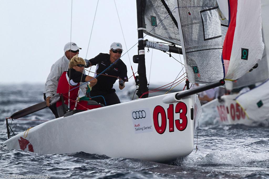 Audi Sailing Series M20 European Championship. 2013<br />
Bacio - Usa 13 - J. Michael Kiss<br />
Day 2 in Porto Rotondo<br />
 © BPSE/Studio Borlenghi/Andrea Pisapia