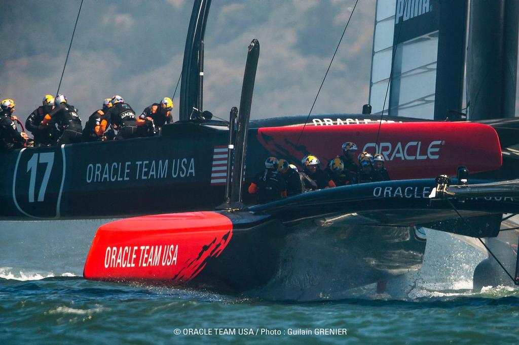 Oracle Team USA - Two boat testing session San Francisco (USA) August 30, 2013 © Guilain Grenier Oracle Team USA http://www.oracleteamusamedia.com/