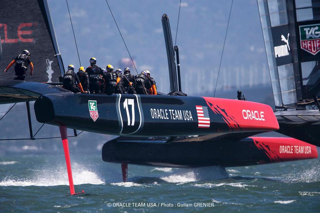 Oracle Team USA - Two boat testing session San Francisco (USA) August 30, 2013 © Guilain Grenier Oracle Team USA http://www.oracleteamusamedia.com/