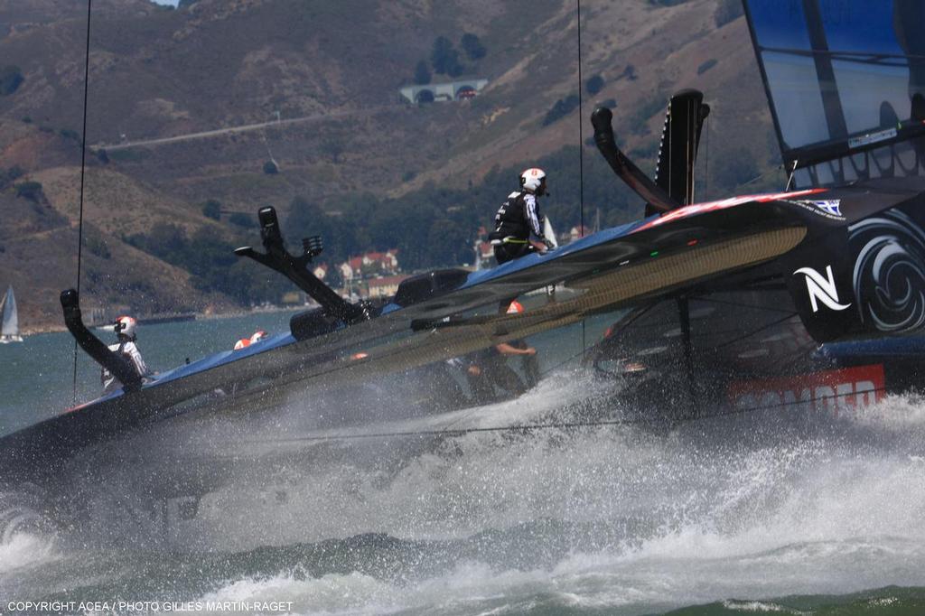 2'/08/2013 - San Francisco (USA,CA) - 34th America's Cup - Louis Vuitton Finals Race 7; Luna Rossa vs Emirates Team New Zealand photo copyright ACEA - Photo Gilles Martin-Raget http://photo.americascup.com/ taken at  and featuring the  class