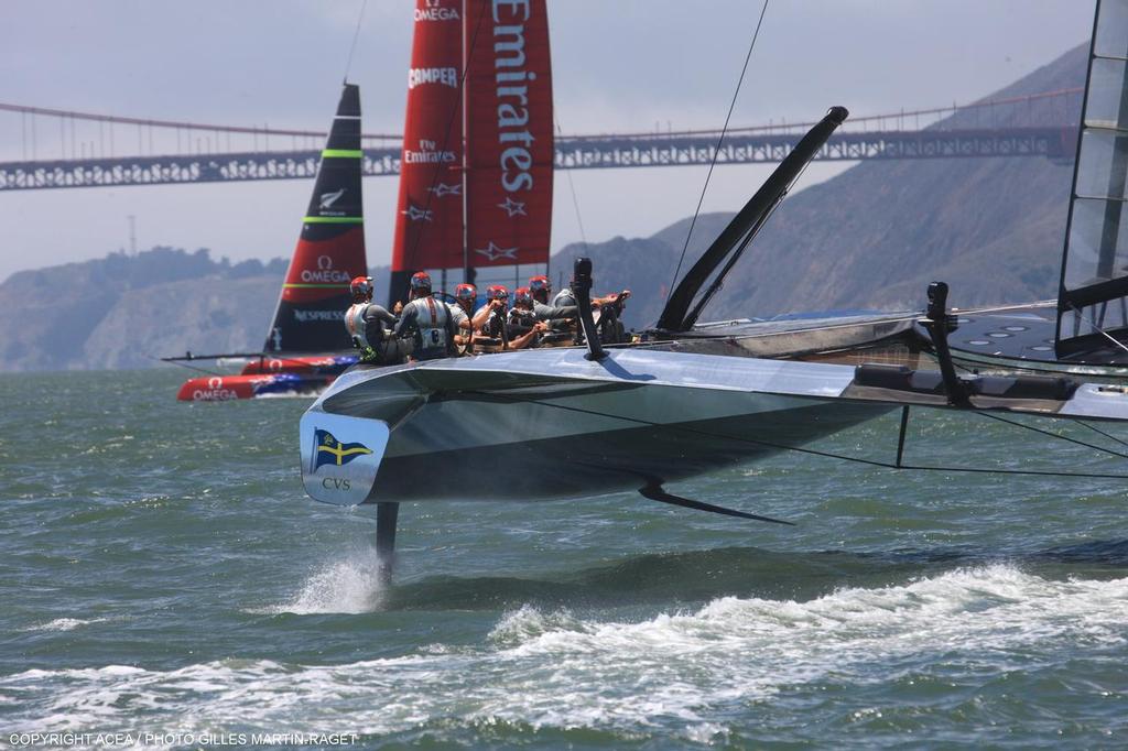 2'/08/2013 - San Francisco (USA,CA) - 34th America's Cup - Louis Vuitton Finals Race 7; Luna Rossa vs Emirates Team New Zealand photo copyright ACEA - Photo Gilles Martin-Raget http://photo.americascup.com/ taken at  and featuring the  class