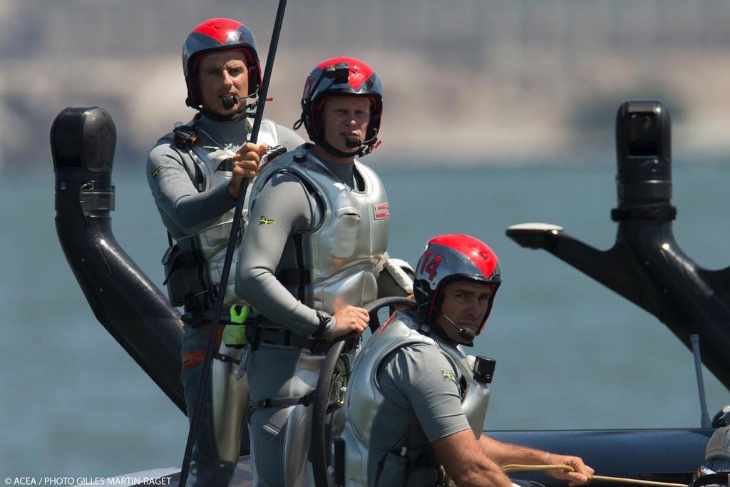 Luna Rossa crew - Louis Vuitton Cup Final, Day 4, Race 4 photo copyright ACEA - Photo Gilles Martin-Raget http://photo.americascup.com/ taken at  and featuring the  class