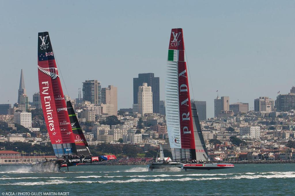 Emirates Team NZ and Luna Rossa - Louis Vuitton Cup Final, Day 4 photo copyright ACEA - Photo Gilles Martin-Raget http://photo.americascup.com/ taken at  and featuring the  class