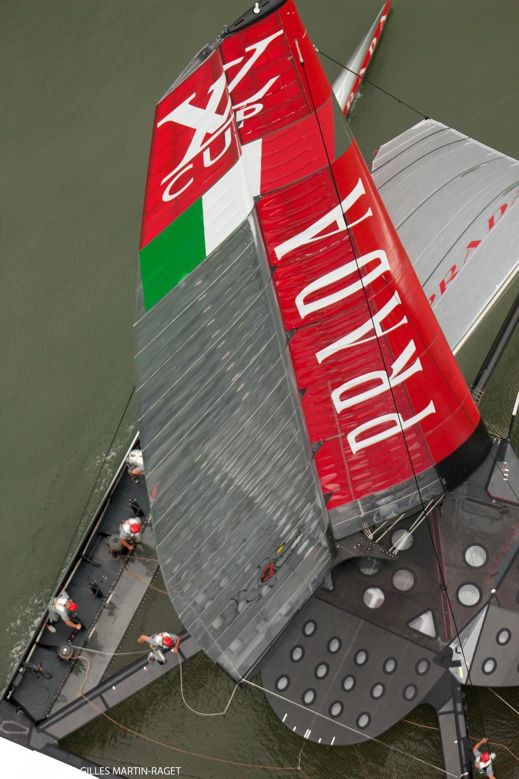 23/08/2013 - San Francisco (USA,CA) - 34th America's Cup - Louis Vuitton Cup Final, Day 5, Emirates Team New Zealand Vs Luna Rossa photo copyright ACEA - Photo Gilles Martin-Raget http://photo.americascup.com/ taken at  and featuring the  class