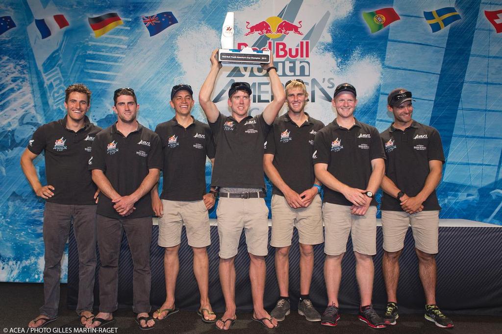 NZL Sailing Team - Red Bull Youth America’s Cup - Day 4, winning crew © Gilles Martin-Raget / Oracle Racing