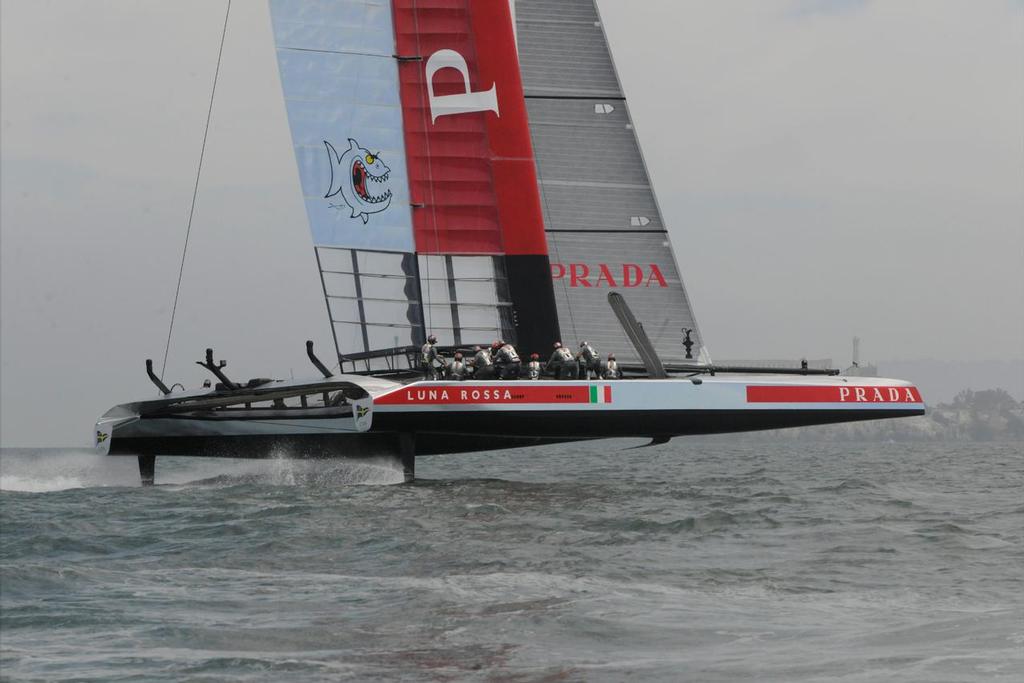 Luna Rossa wins the day for Race 2 of the Louis Vuitton Finale on August 18, 2013 in San Francisco, California.  ©  SW