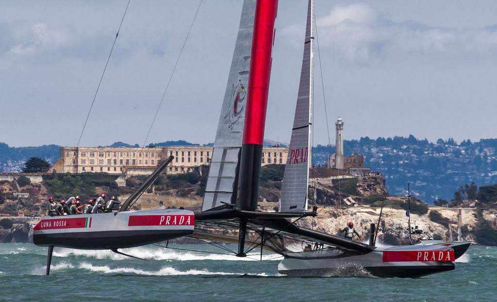 San Francisco, 06/08/13
34th Americaâ€™s Cup
Luna Rossa Challenge 2013 Louis Vuitton Cup Semi Final - Race 1
Photo: Â© Luna Rossa/Carlo Borlenghi photo copyright Carlo Borlenghi/Luna Rossa http://www.lunarossachallenge.com taken at  and featuring the  class