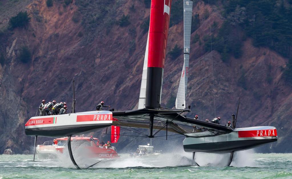 San Francisco, 06/08/13
34th Americaâ€™s Cup
Luna Rossa Challenge 2013 Louis Vuitton Cup Semi Final - Race 1
Photo: Â© Luna Rossa/Carlo Borlenghi photo copyright Carlo Borlenghi/Luna Rossa http://www.lunarossachallenge.com taken at  and featuring the  class