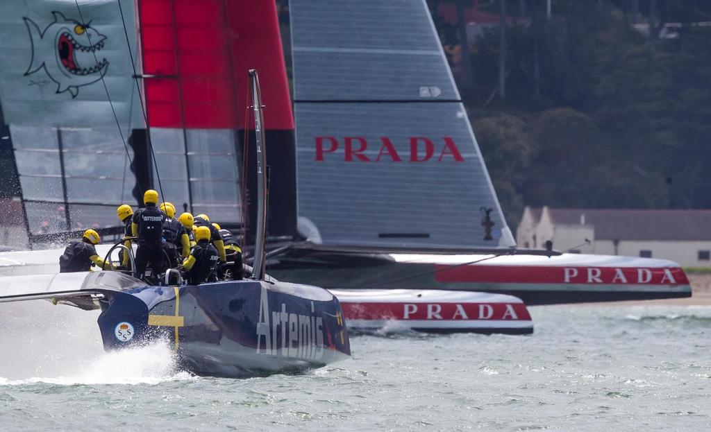 San Francisco, 06/08/13 
34th Americaâ€™s Cup 
Luna Rossa Challenge 2013 Louis Vuitton Cup Semi Final - Race 1 
Photo: Â© Luna Rossa/Carlo Borlenghi photo copyright Carlo Borlenghi/Luna Rossa http://www.lunarossachallenge.com taken at  and featuring the  class