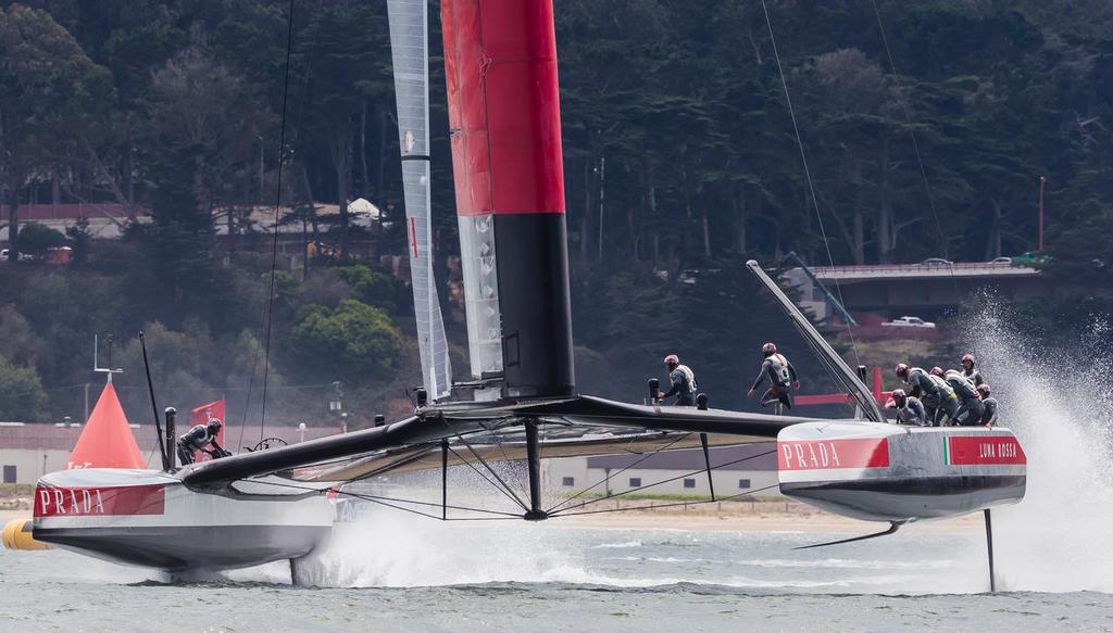 San Francisco, 06/08/13  
34th Americaâ€™s Cup  
Luna Rossa Challenge 2013 Louis Vuitton Cup Semi Final - Race 1  
Photo: Â© Luna Rossa/Carlo Borlenghi photo copyright Carlo Borlenghi/Luna Rossa http://www.lunarossachallenge.com taken at  and featuring the  class