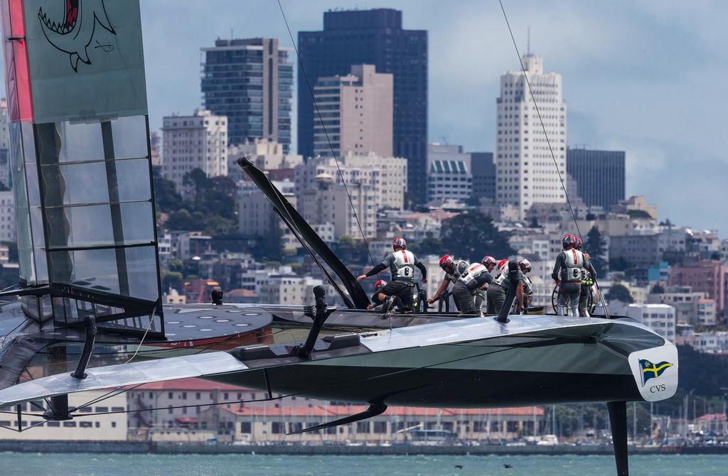 San Francisco, 06/08/13
34th Americaâ€™s Cup
Luna Rossa Challenge 2013 Louis Vuitton Cup Semi Final - Race 1
Photo: Â© Luna Rossa/Carlo Borlenghi photo copyright Carlo Borlenghi/Luna Rossa http://www.lunarossachallenge.com taken at  and featuring the  class