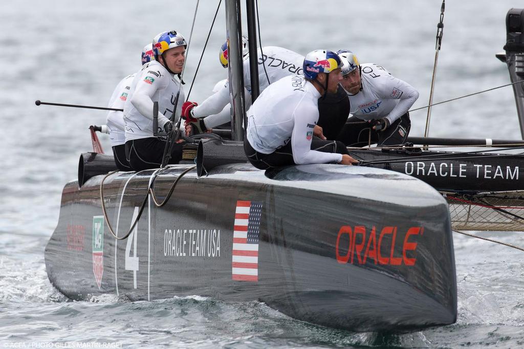 One of the illegal AC45’s sailing in the America’s Cup World Series events in Naples © ACEA - Photo Gilles Martin-Raget http://photo.americascup.com/