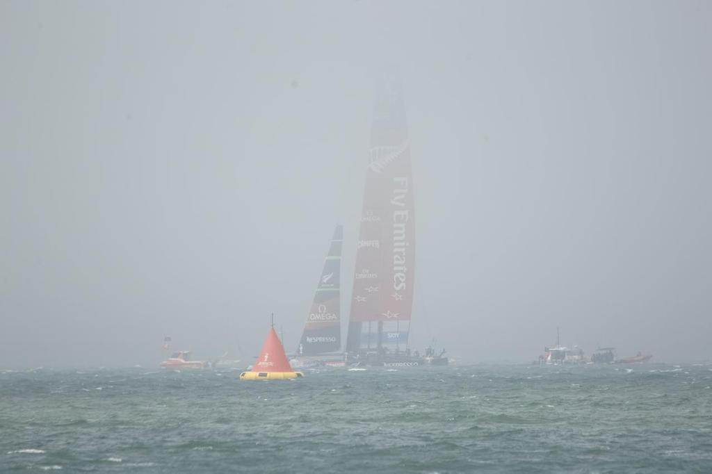 The fog closes in - Louis Vuitton Final - Race 2, August 18, 2013 © Chuck Lantz http://www.ChuckLantz.com