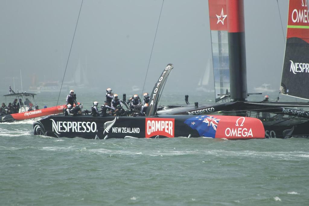 Emirates Team NZ - Louis Vuitton Final - Race 2, August 18, 2013 photo copyright Chuck Lantz http://www.ChuckLantz.com taken at  and featuring the  class