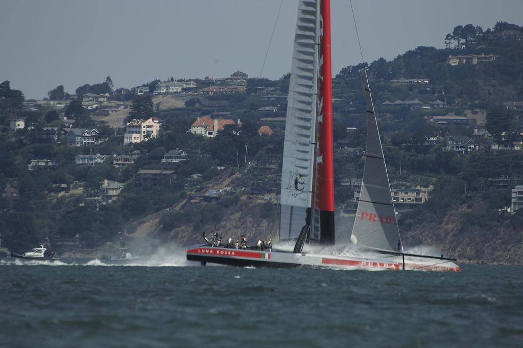 Luna Rossa - Final of Louis Vuitton Cup, Day 3, August 19, 2013 © Chuck Lantz http://www.ChuckLantz.com