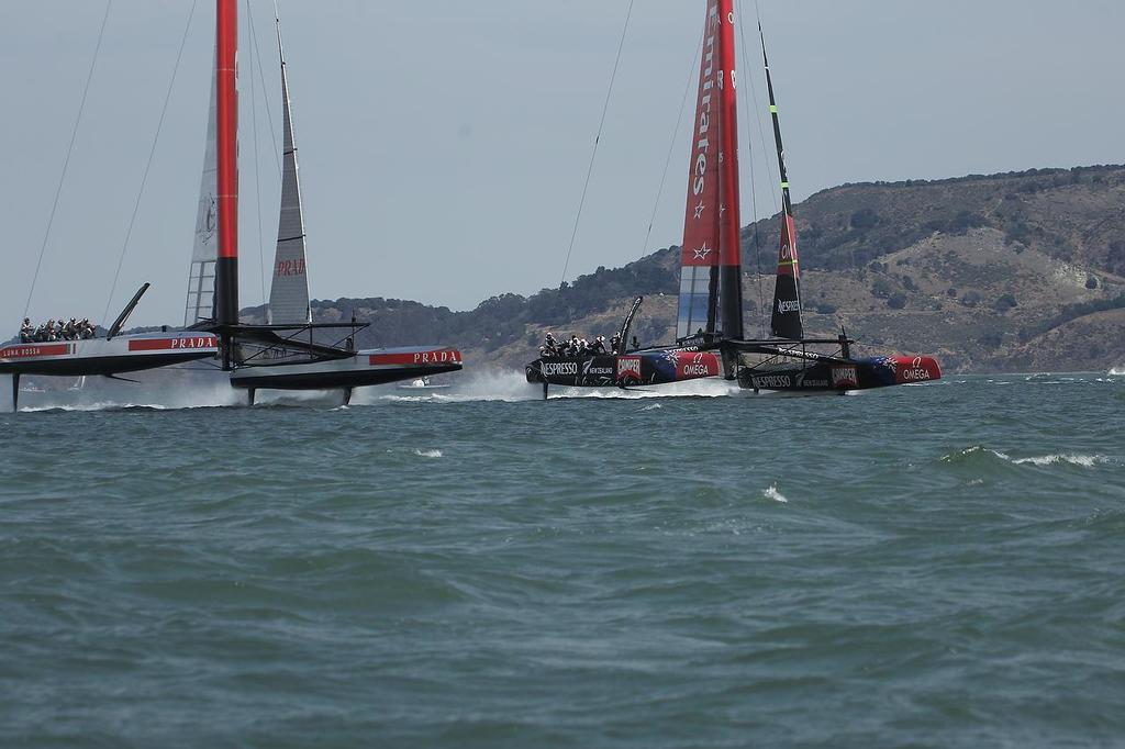 First reach - Final of Louis Vuitton Cup, Day 3, August 19, 2013 © Chuck Lantz http://www.ChuckLantz.com