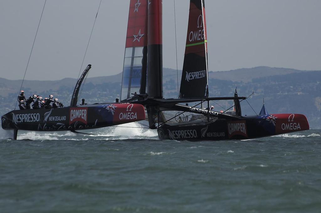 Emirates Team NZ - Final of Louis Vuitton Cup, Day 3, August 19, 2013 © Chuck Lantz http://www.ChuckLantz.com