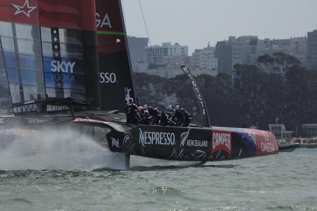 Emirates Team NZ - Final of Louis Vuitton Cup, Day 3, August 19, 2013 © Chuck Lantz http://www.ChuckLantz.com