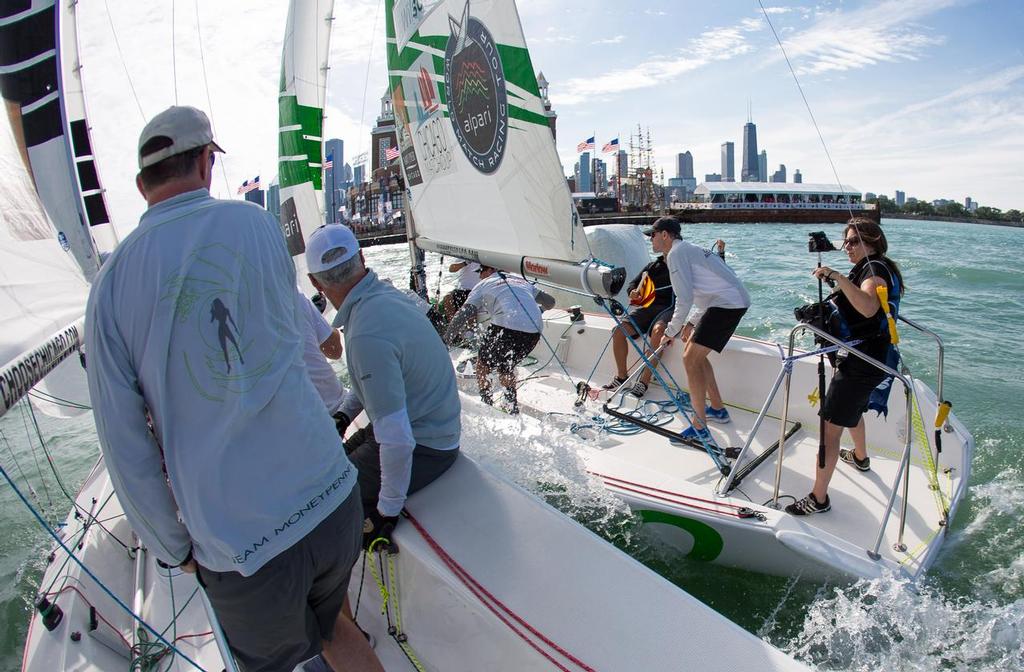 Qualifying Round 2 at Chicago Match Cup, Alpari World Match Racing Tour 2013. © Brian Carlin/AWMRT http://www.wmrt.com/