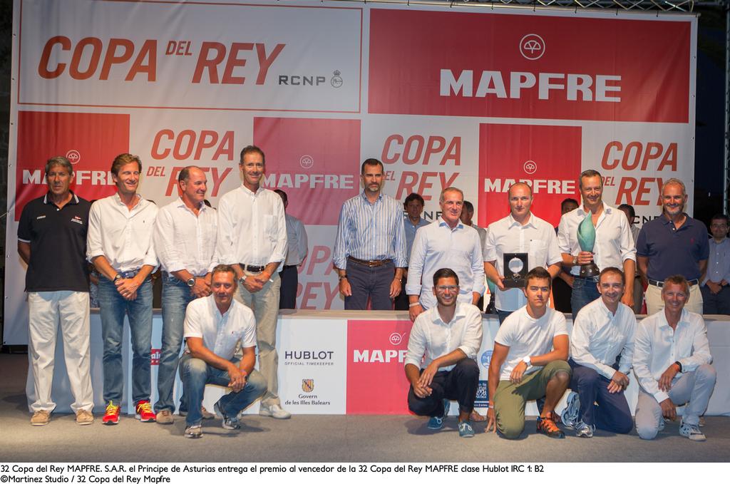 32 Copa del Rey MAPFRE. S.A.R. el Principe de Asturias entrega el premio al vencedor de la 32 Copa del Rey MAPFRE clase Hublot IRC 1: B2 photo copyright Martinez Studio/ Copa del Rey Mapfre taken at  and featuring the  class