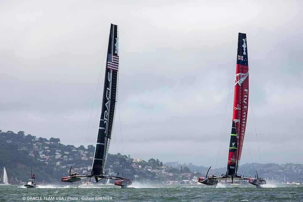 AC34 Match: Oracle Team USA vs Emirates Team NZ - Day 3, Race 5 photo copyright Guilain Grenier Oracle Team USA http://www.oracleteamusamedia.com/ taken at  and featuring the  class