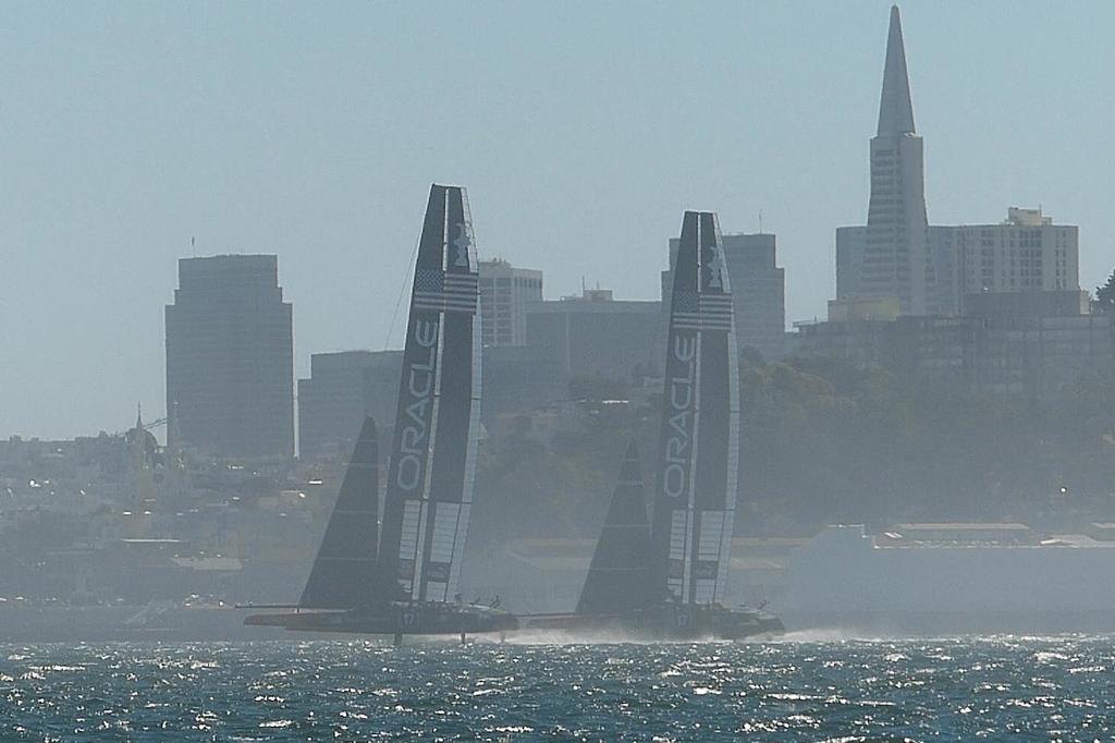 navas 2013-08-30 still002 - Oracle Team USA training August 31, 2013, San Francisco photo copyright John Navas  taken at  and featuring the  class