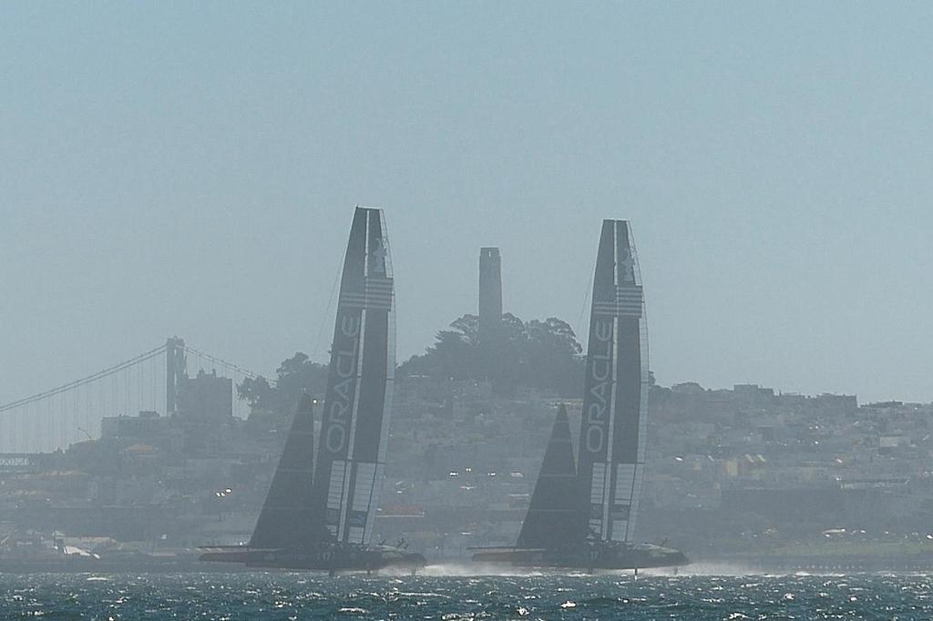 Oracle Team USA training August 31, 2013, San Francisco © John Navas 