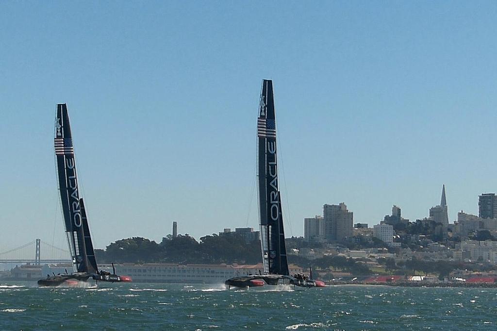 navas 2013-08-30 still005 - Oracle Team USA training August 31, 2013, San Francisco photo copyright John Navas  taken at  and featuring the  class