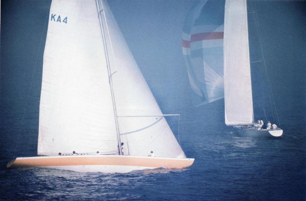 Courageous has a clear lead at Mark 1 - 1974 America's Cup photo copyright Paul Darling Photography Maritime Productions www.sail-world.com/nz taken at  and featuring the  class