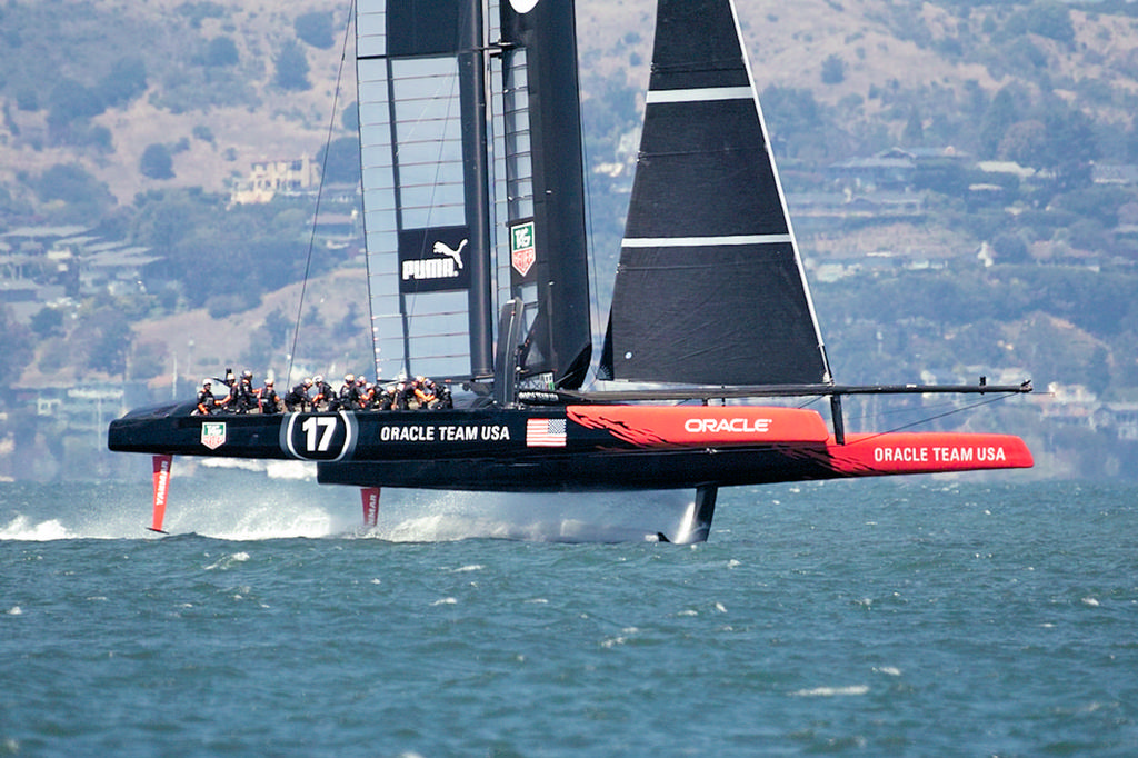 Oracle back on their feet and flying.  - America’s Cup © Chuck Lantz http://www.ChuckLantz.com