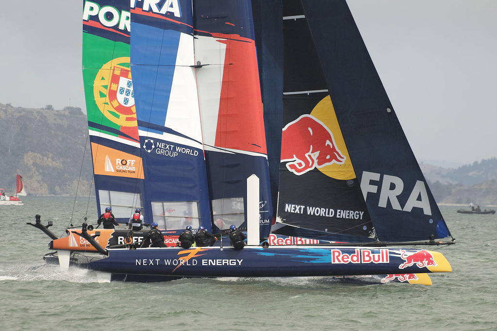 France and Portugal boats drag-race downwind - Red Bull Youth America’s Cup © Chuck Lantz http://www.ChuckLantz.com