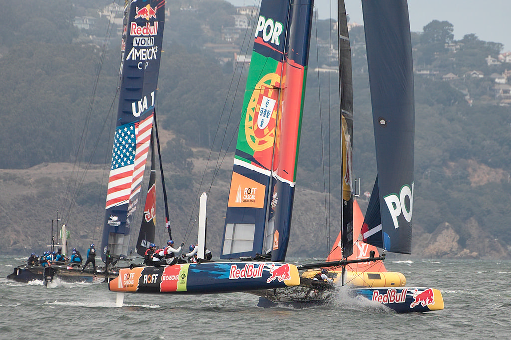 Portugal looking good with USA in the background. - Red Bull Youth America&rsquo;s Cup photo copyright Chuck Lantz http://www.ChuckLantz.com taken at  and featuring the  class