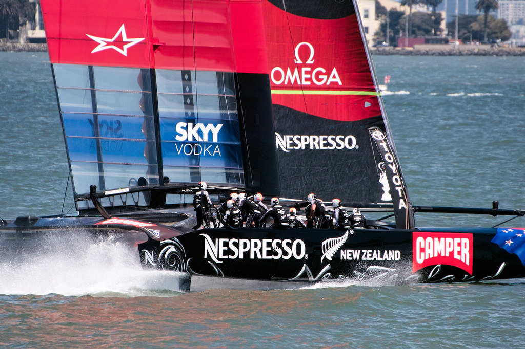 ETNZ crosses the finish line, on Sunday (NZT)just one win away from challenging Oracle - America&rsquo;s Cup photo copyright Chuck Lantz http://www.ChuckLantz.com taken at  and featuring the  class