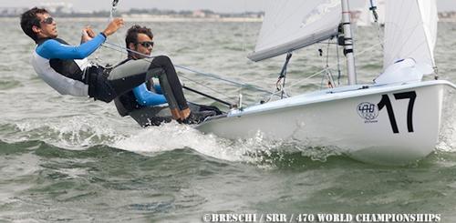 Onan Barreiros/Juan Curbelo (ESP) at the 2013 470 World Championships © Christoph Breschi http://breschi-photo-video.com/