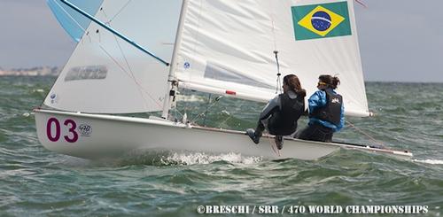 Fernanda Oliveira/Ana Barbachan (BRA) at the 2013 470 World Championships © Christoph Breschi http://breschi-photo-video.com/