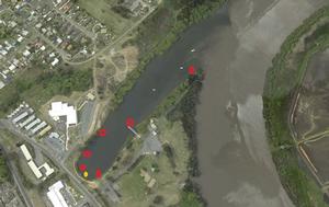 Map of Trevallyn tailrace. photo copyright Carl Hyland taken at  and featuring the  class