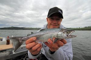 The author with his first lure caught salmon. photo copyright  Jarrod Day www.jarrodday.com taken at  and featuring the  class
