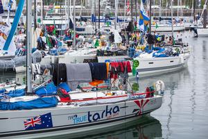 Drying out in Plymouth Yacht Haven. photo copyright  RORC / Tom Gruitt taken at  and featuring the  class