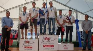 470 Men Junior European Medallists photo copyright Alan Dop Photography taken at  and featuring the  class