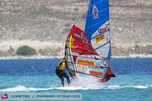 Bjorn Dunkerbeck and Ben Van Der Steen - PWA Alacati World Cup 2013 Day 2 photo copyright  John Carter / PWA http://www.pwaworldtour.com taken at  and featuring the  class