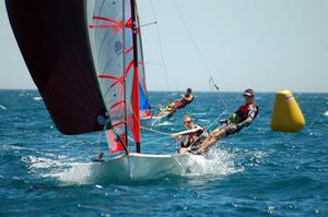 29er action - EUROSAF Youth Sailing, European Championship 2013 photo copyright John Friend taken at  and featuring the  class
