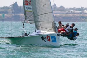 KISS hard at work on Corio Bay. photo copyright Teri Dodds taken at  and featuring the  class
