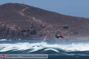 Karin Jaggi back loop - PWA Tenerife World Cup 2013 photo copyright  John Carter / PWA http://www.pwaworldtour.com taken at  and featuring the  class