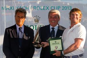Final prize giving at YCCS Piazza Azzurra - VELSHEDA, Sail n: JK7, Nation: SUI, Owner/Charterer: Tarbat Investment Ltd, Model: Nicholson J Class - Maxi Yacht Rolex Cup 2013 photo copyright  Rolex / Carlo Borlenghi http://www.carloborlenghi.net taken at  and featuring the  class
